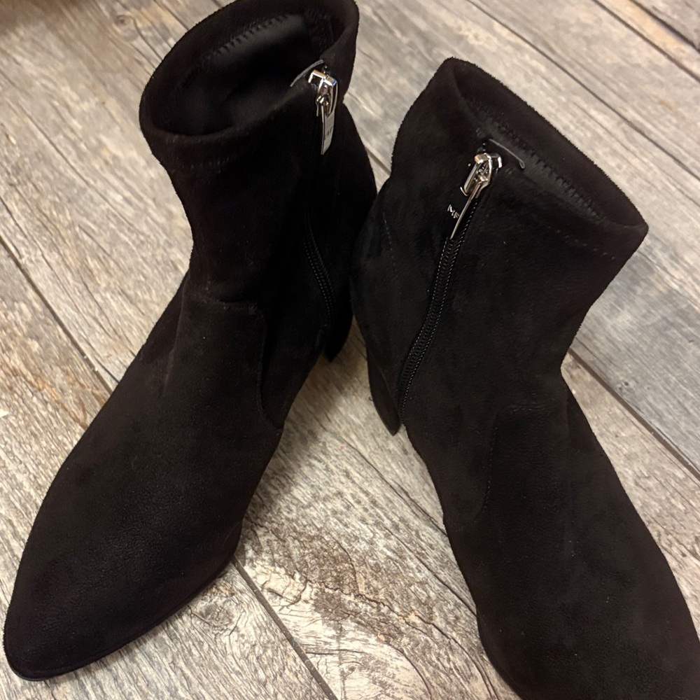 Black Suede Ankle Boots marc fisher